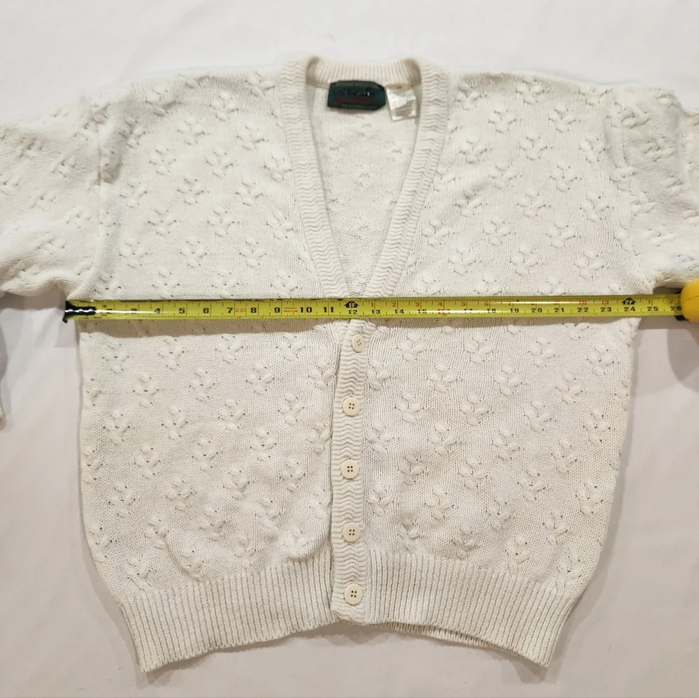Vintage Northern Reflections By Parkhurst White Knit Cardigan - Picture 11 of 16